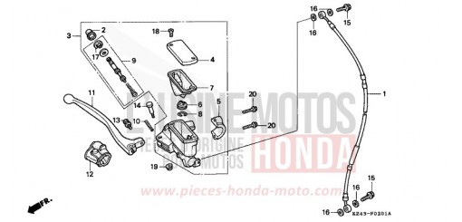 FR. BRAKE MASTER CYLINDER (2) CR125RV de 1997